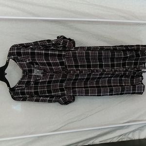 Torrid Plaid Button Front Shirt Dress